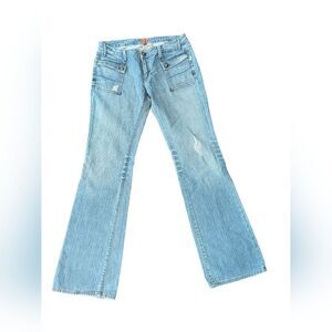 Vintage Classic Bootcut Jeans Women's Low-rise Jeans, Light Wash, Size 30